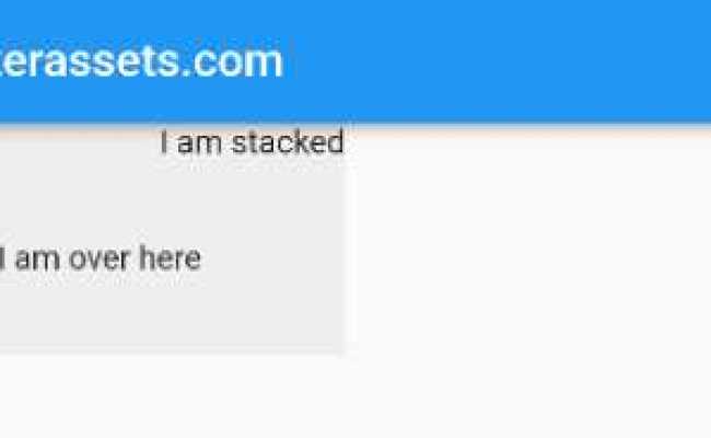 How To Use The Flutter Stack Widget With Examples