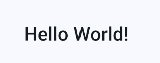 Hello World Styled