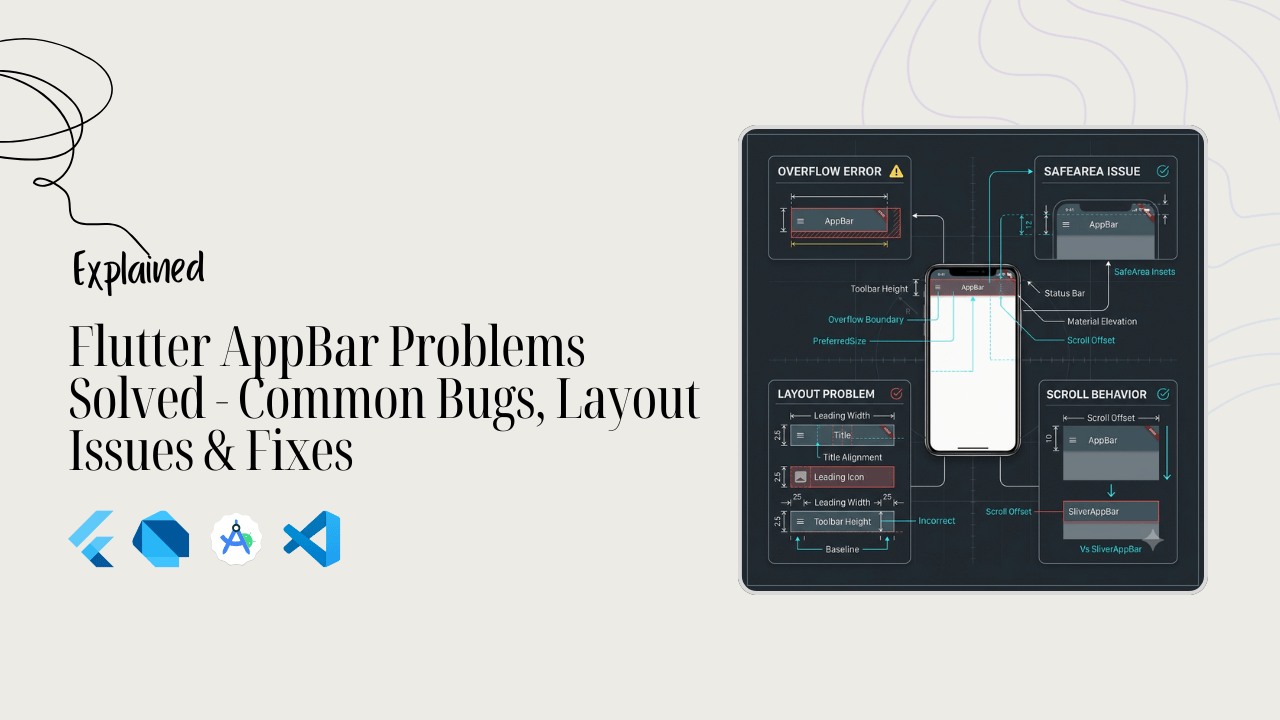 Flutter AppBar Problems Solved - Common Bugs, Layout Issues & Fixes