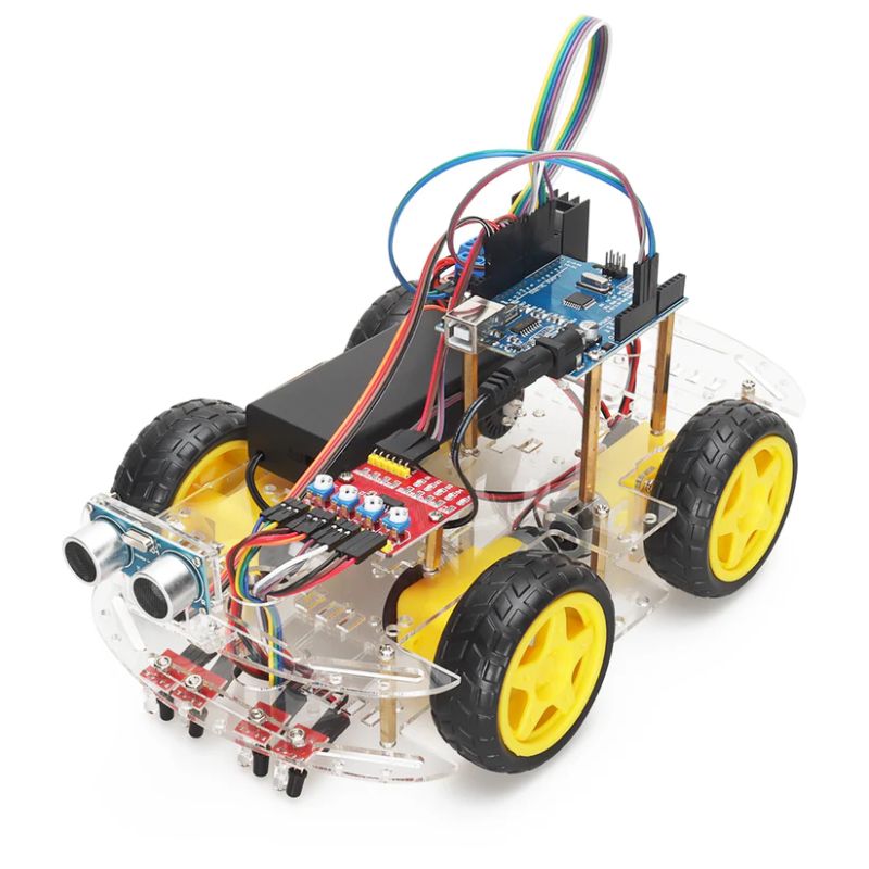 52pi Uno R3 Smart Robot Car Kit For Arduino Stem Programming Educatio - Premium Dark Texture Gallery - Full HD