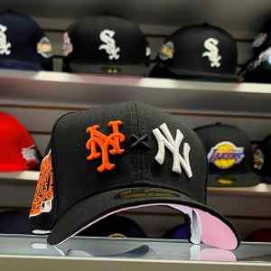New Era Yankees × Mets Black⚫ Subway series Patch, 59FIFTY Fitted. Pink💗 UV.