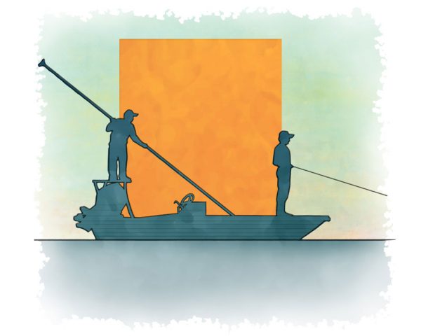 The no fly zone of fly fishing, shown in orange