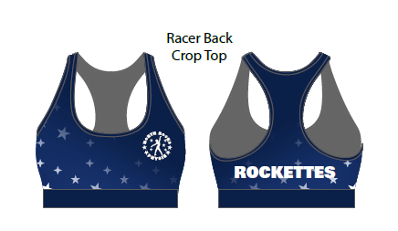 NORTH ROCKS ROCKETTES Racerback Crop Top 2026 v06
