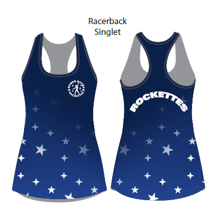 NORTH ROCKS ROCKETTES Racerback Singlet 2026 v06
