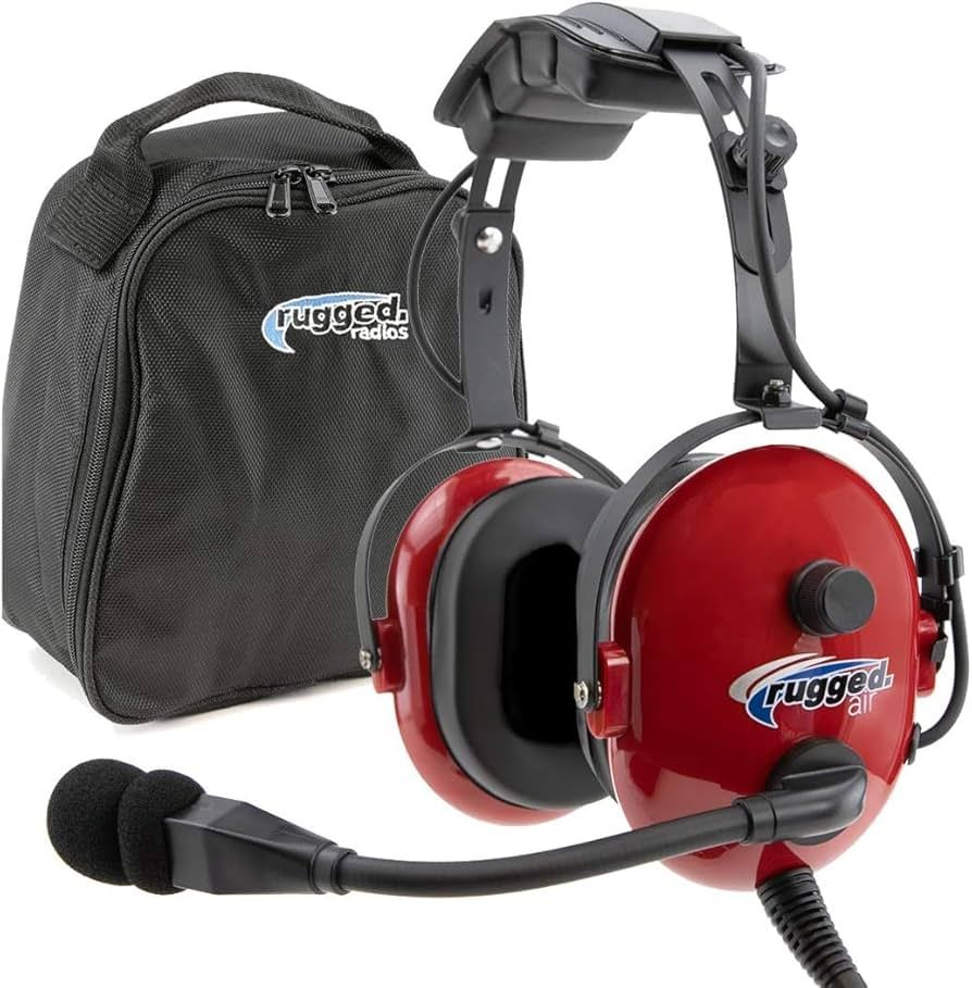 ir RA250 Child Size Aviation Pilot Headset for Children and Passengers Features Clear Hear Speakers Noise Canceling Microphone Foam Ear Seals Custom Fit Headband and Free Headset Bag