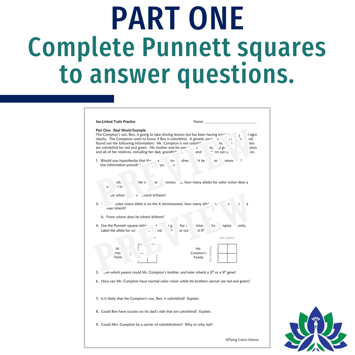 Sex-linked traits worksheet