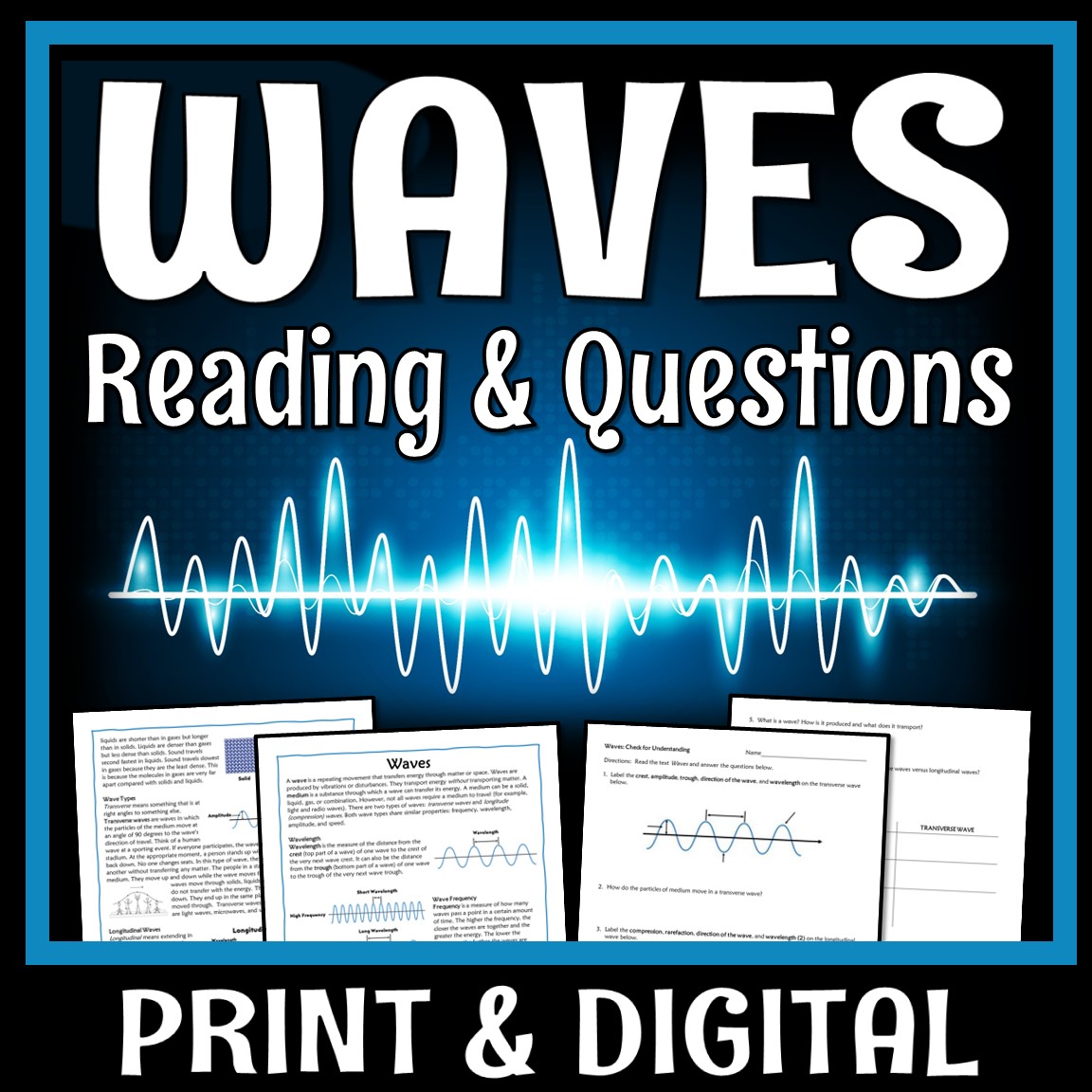 Worksheet labeling waves answers