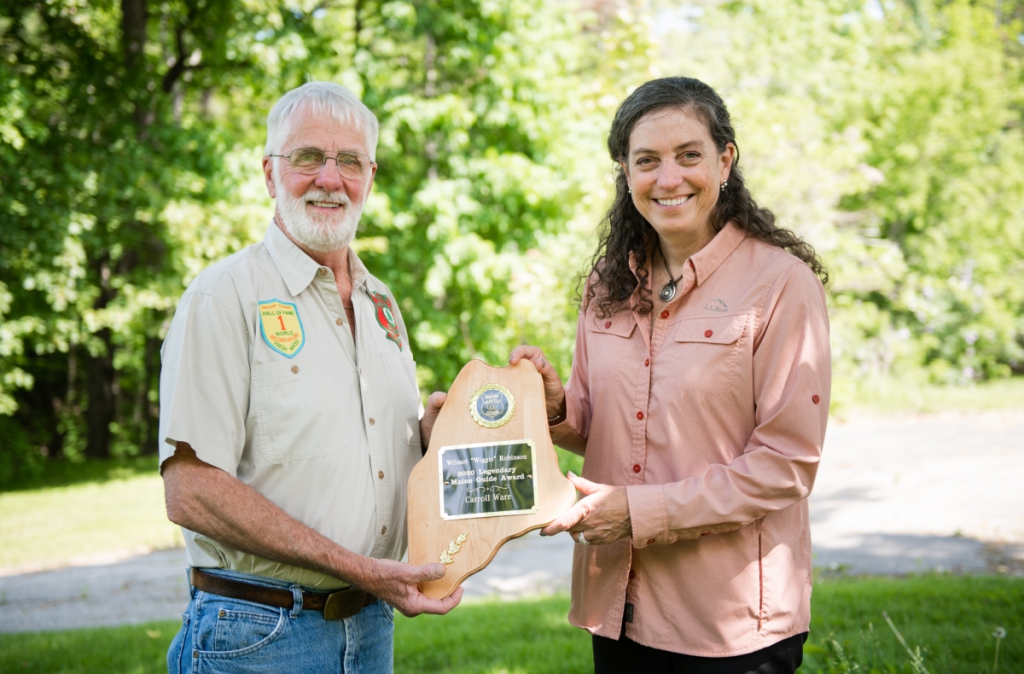 Commissioner Judy Camusso presenting Carroll Ware with the Wiggie Robinson Award