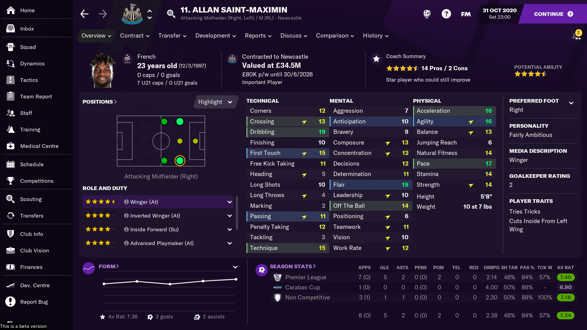 Fm21 Newcastle United Back To The Top Fm Scout Martin Dubravka Age 31 Nationality Slovakia Contracted Club Newcastle United Value 20m Estimated Cost 300m Wage 40k Contract Expires 30-06-2025.