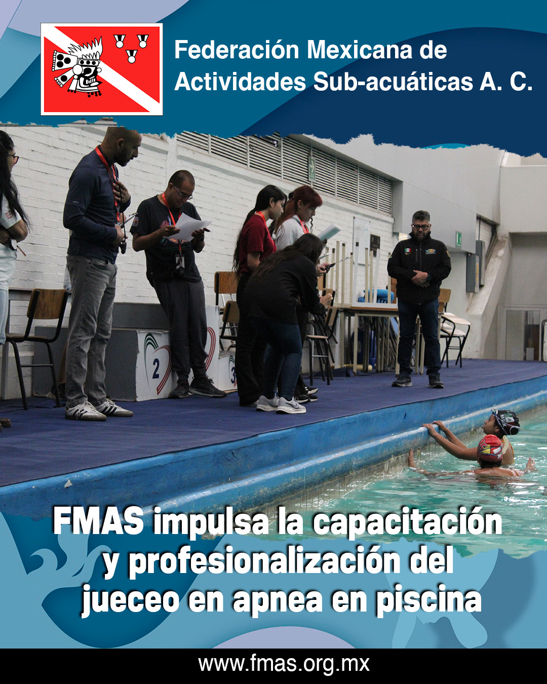 FMAS impulsa la capacitación y profesionalización del jueceo en apnea en piscina