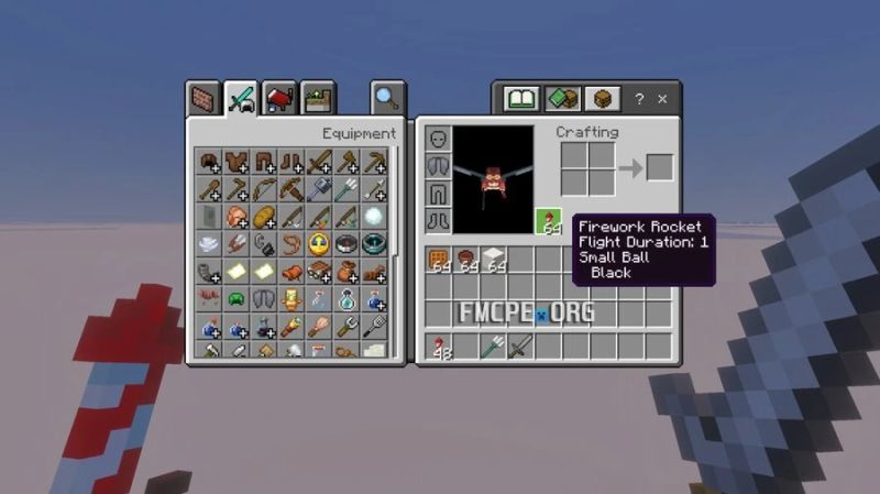 Usable Offhand Firework Mod Minecraft Addon - Light Background Collection - High Resolution Quality