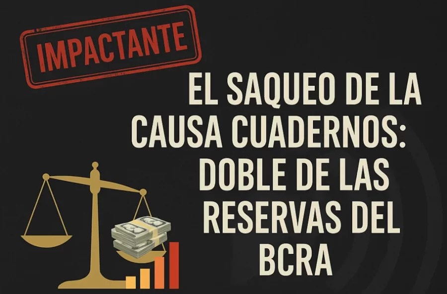 Causa Cuadernos: el robo que supera las reservas del BCRA
