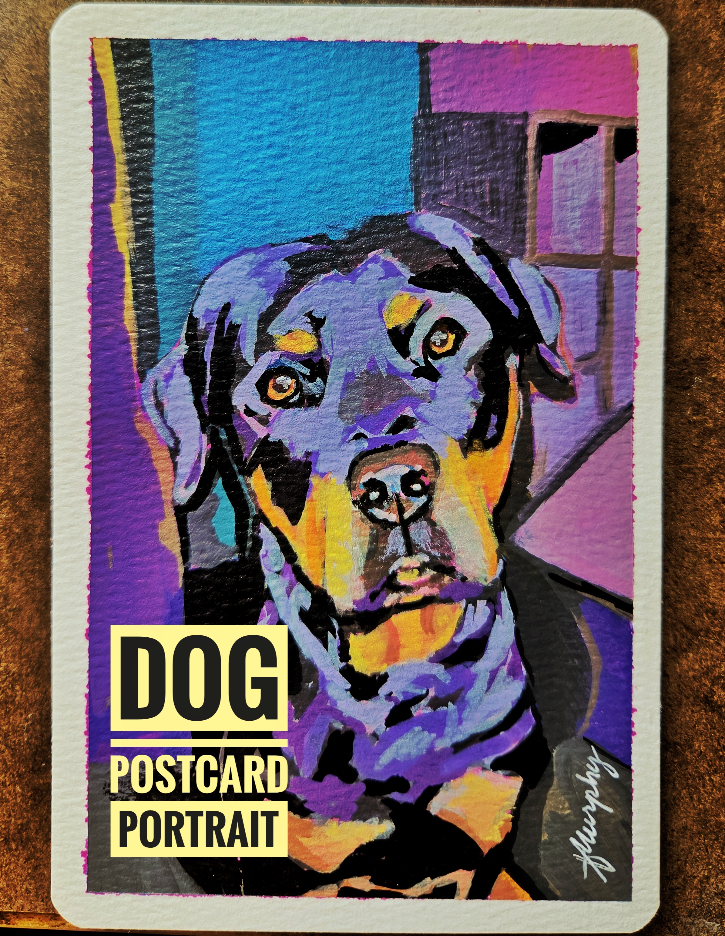 Dog Postcard Pet Portrait