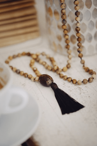 Beaded Comb & Mirror Set