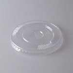 Tampa plana c/ furo PLA biodegradável p/ copos PLA e PET - 92mm
