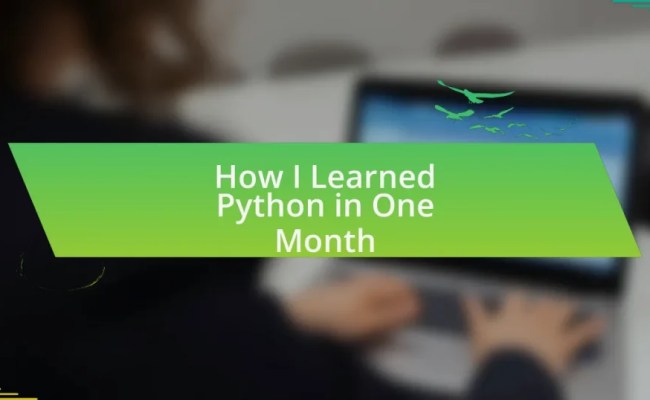 How I Learned Python In One Month • Foamem.com