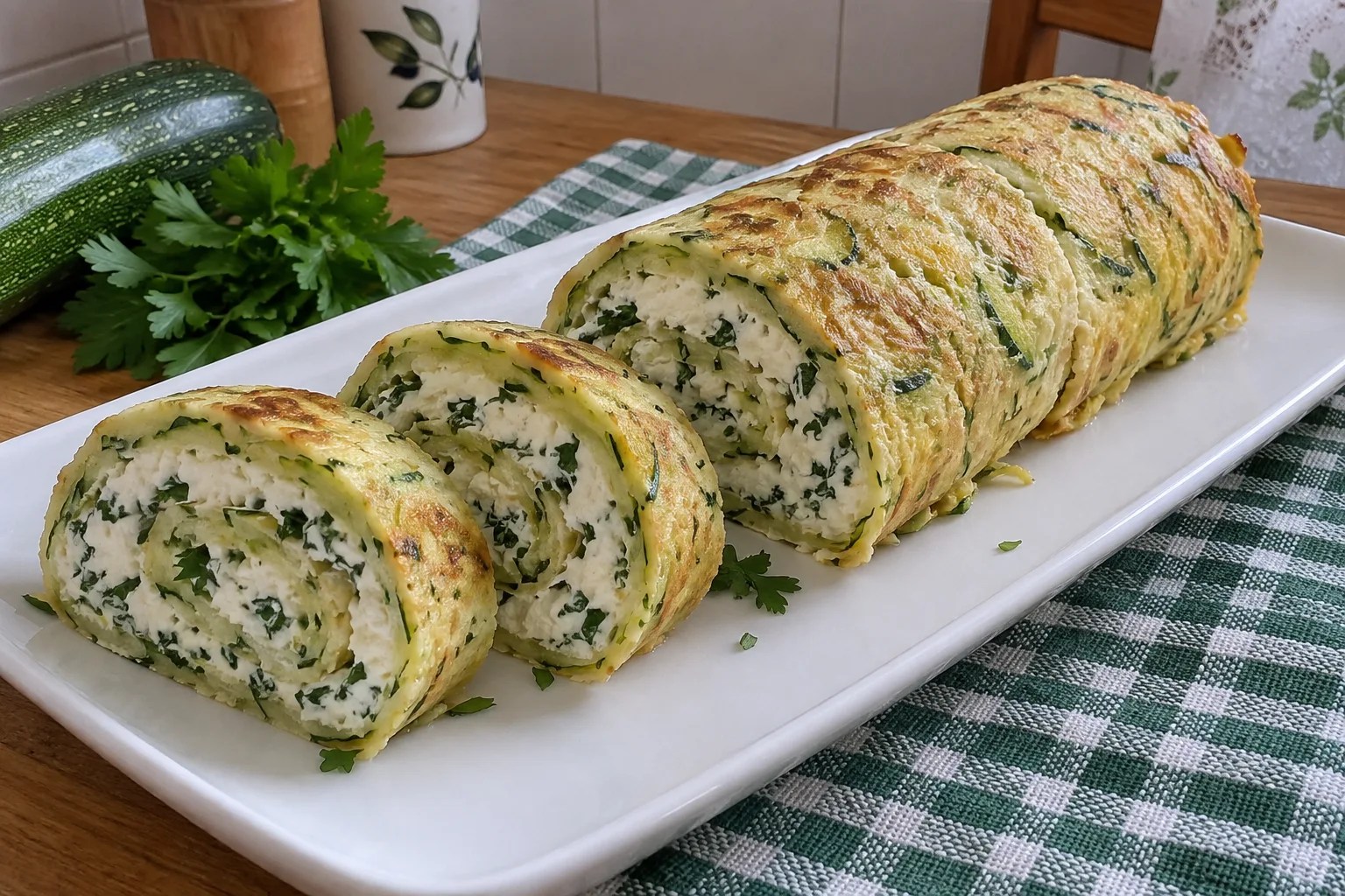 Rocambole de abobrinha com ricota: recheio cremoso para almoço e marmita