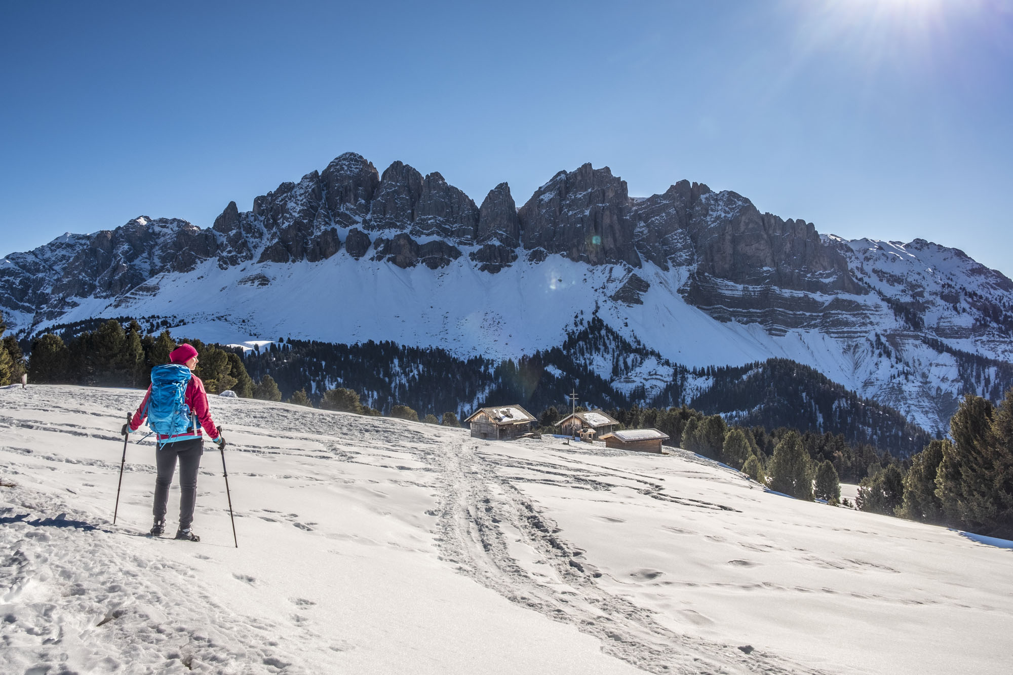 odle di eores rifugio halsl escursione invernale