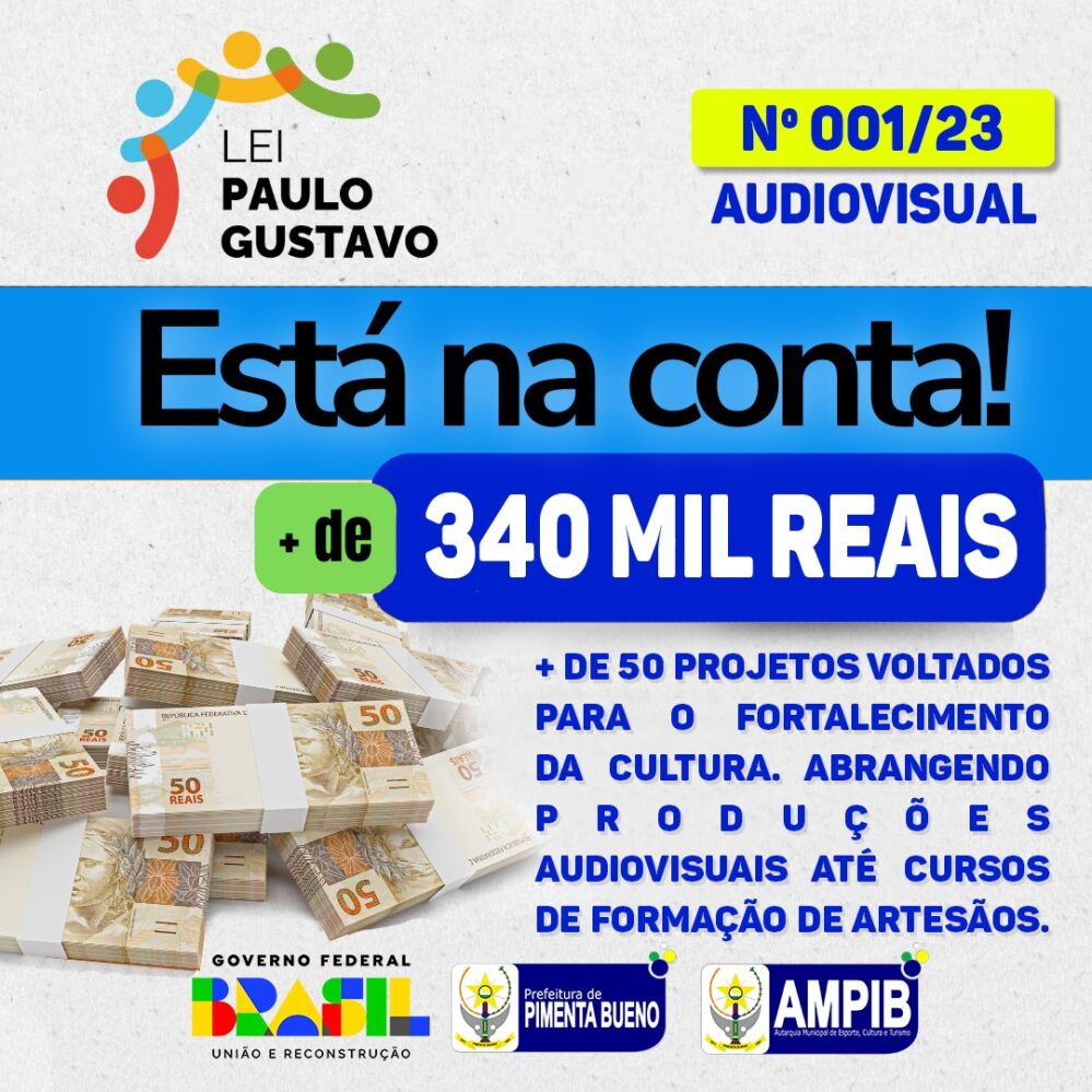 Tá na conta: Prefeitura de Pimenta Bueno destina mais de 340 mil reais em investimento na cultura