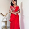 Faux Georgette Palazzo-Choli Set