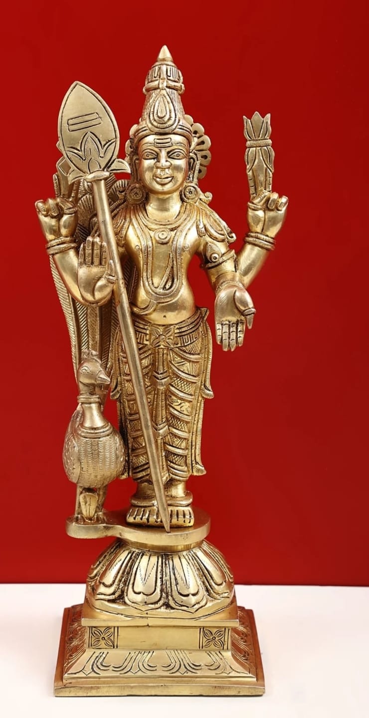 Brass Idol of Lord Murugan