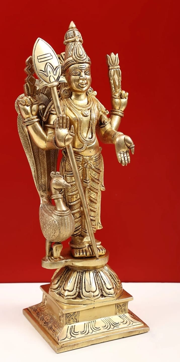 Brass Idol of Lord Murugan