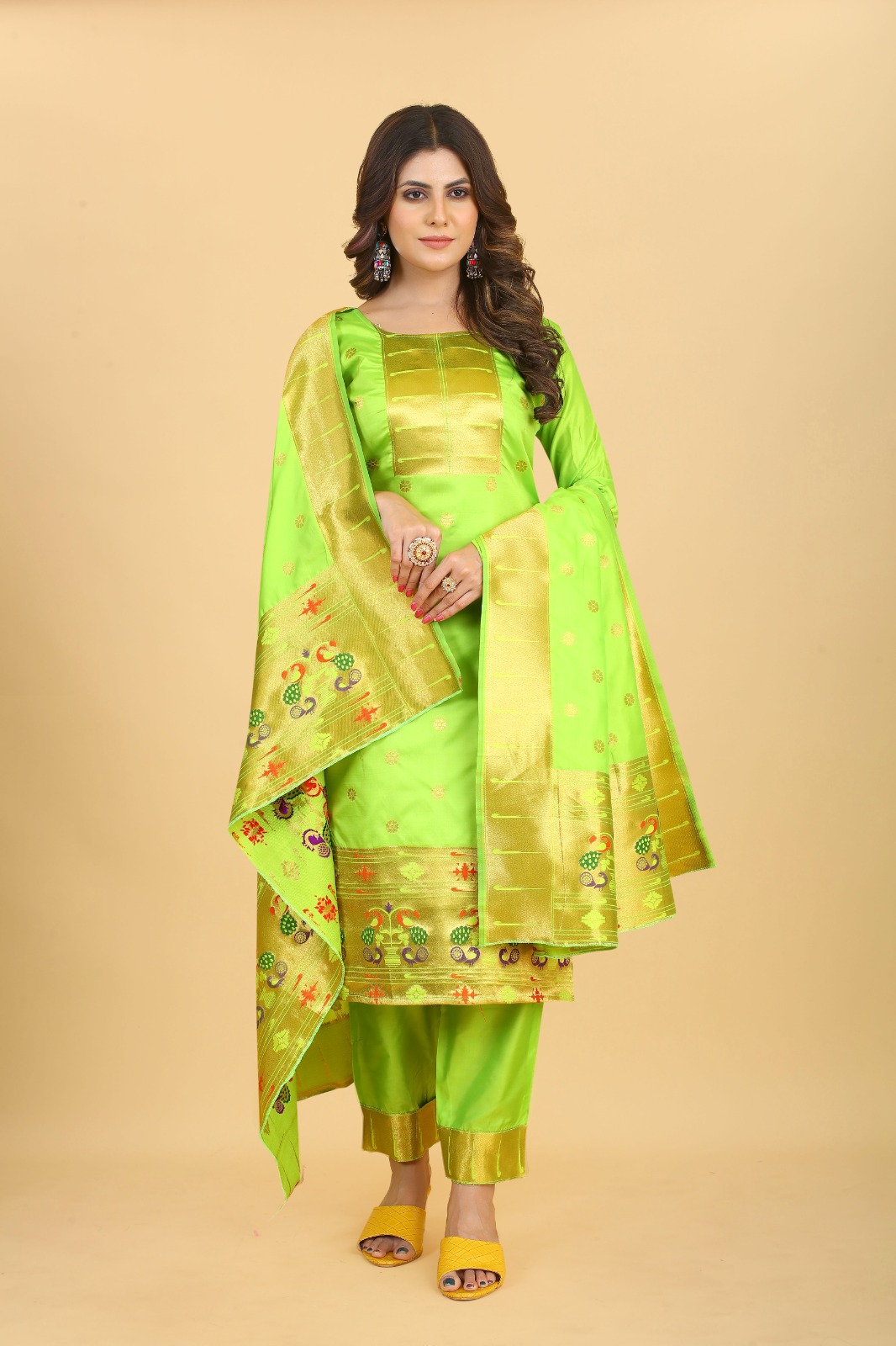 Munia Paithani Suit Dress Material