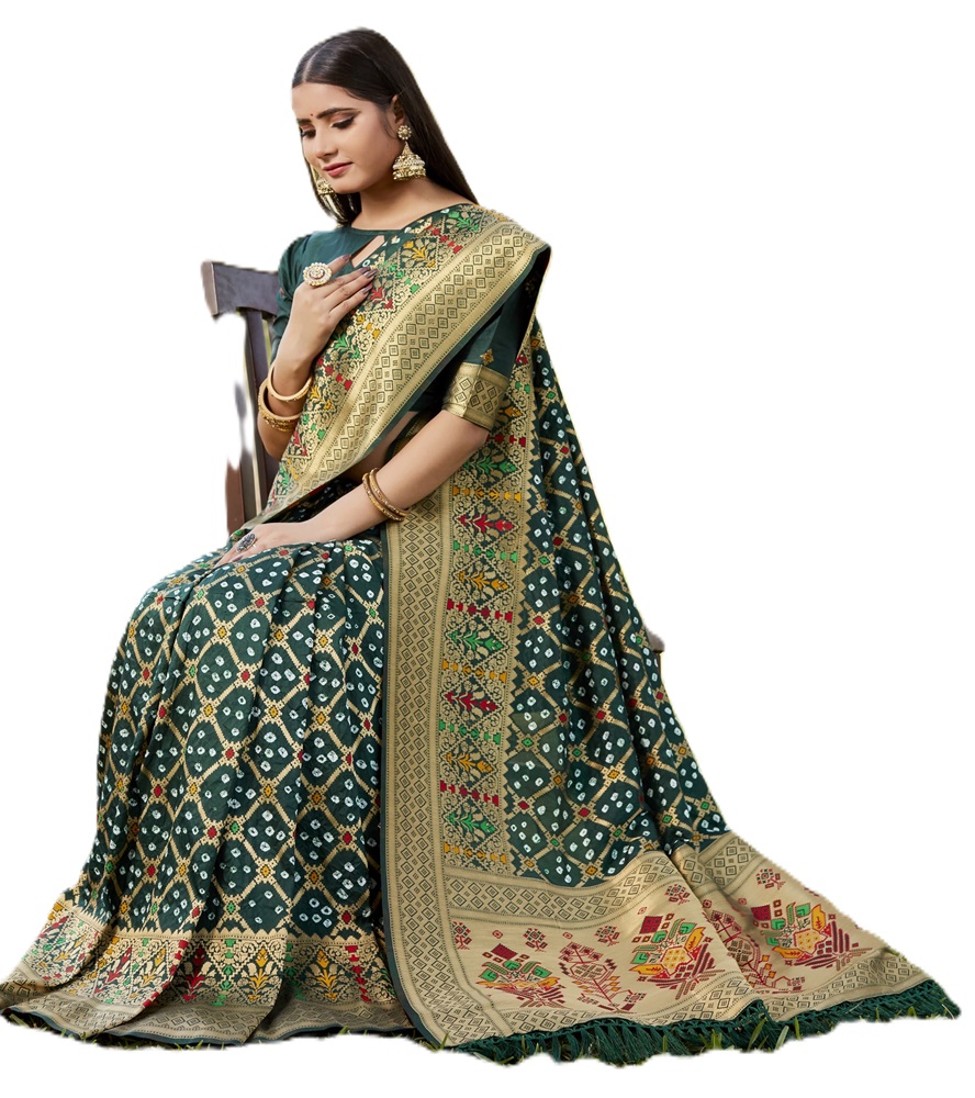 Premium Gharchola Bandhej Silk Saree