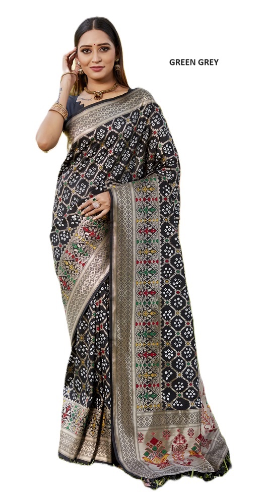 Premium Gharchola Bandhej Silk Saree