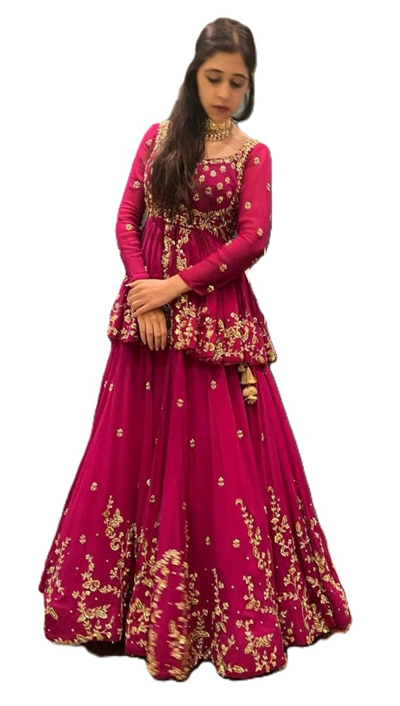 Lehenga Choli Set with Sequins Work