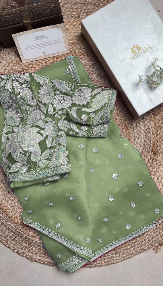 Designer Saree on Jimmy Choo Fabric