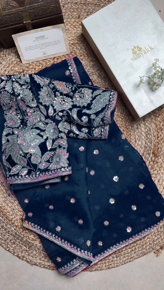 Designer Saree on Jimmy Choo Fabric