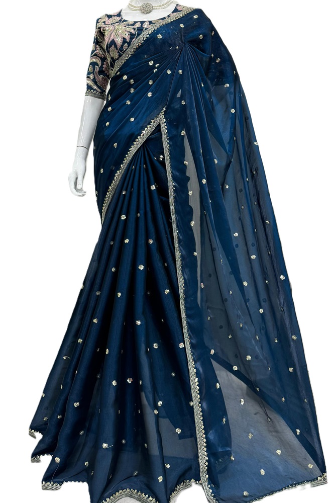 Designer Saree on Jimmy Choo Fabric