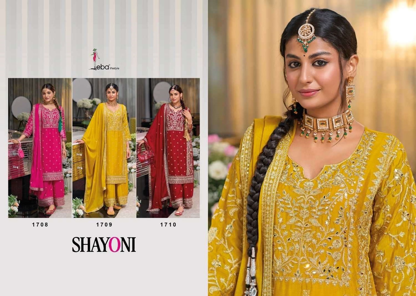 Exotic Chinon Silk Embroidered Designer Suit