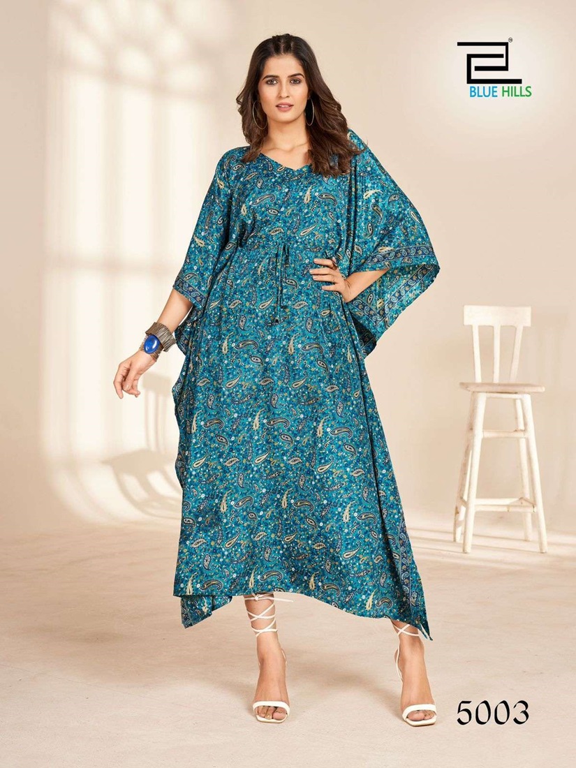 French Crape Silk Kaftan Style Kurta