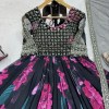 Artistic Digital Print Gown