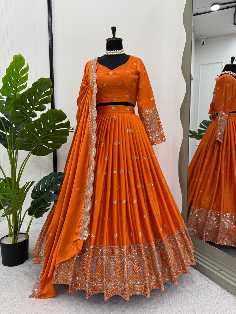 Satin Silk Lehenga Choli set