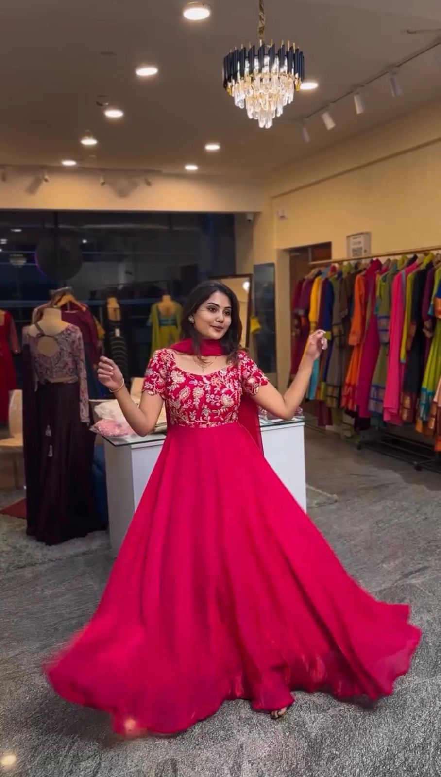 Artistic Ankle Length Gown