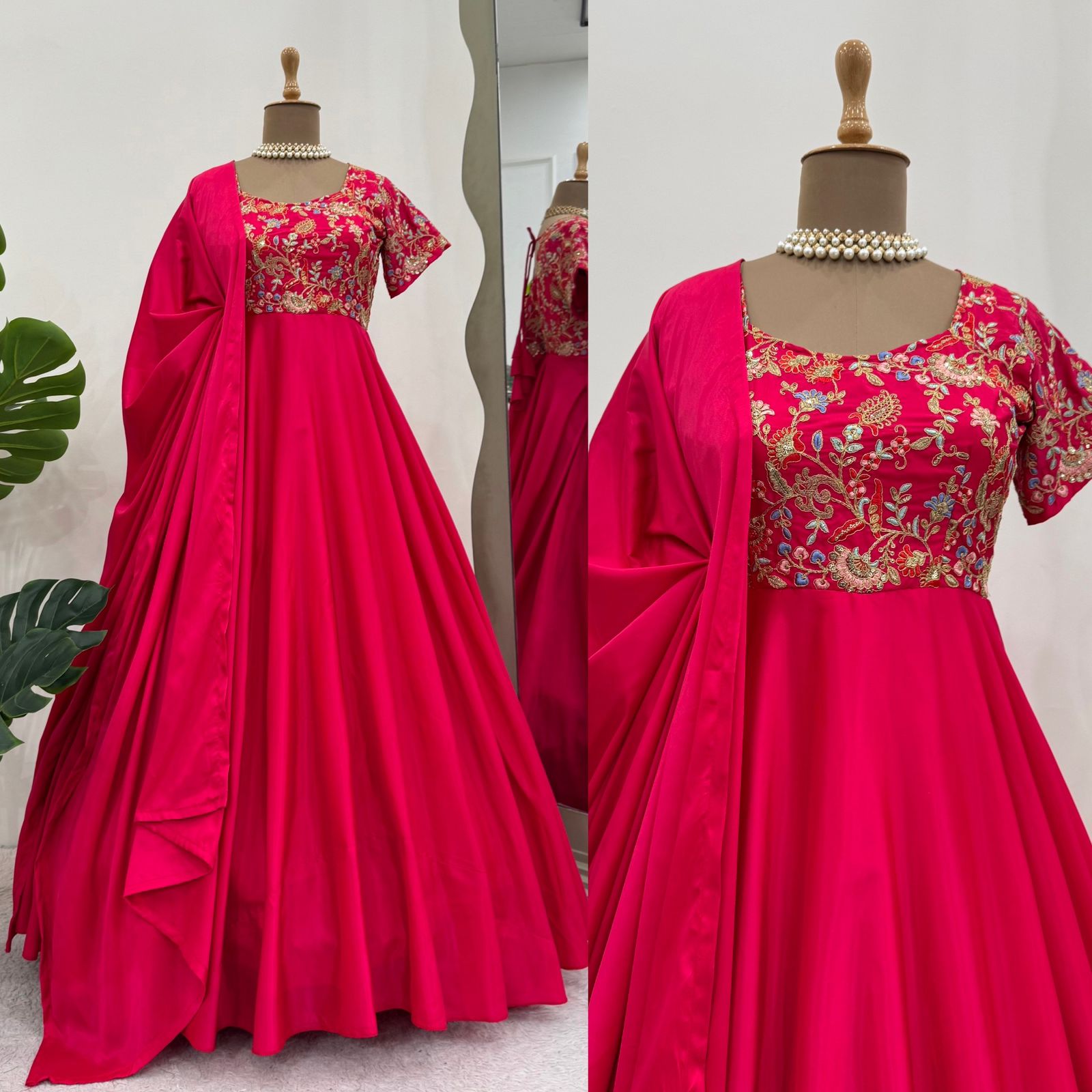 Artistic Ankle Length Gown