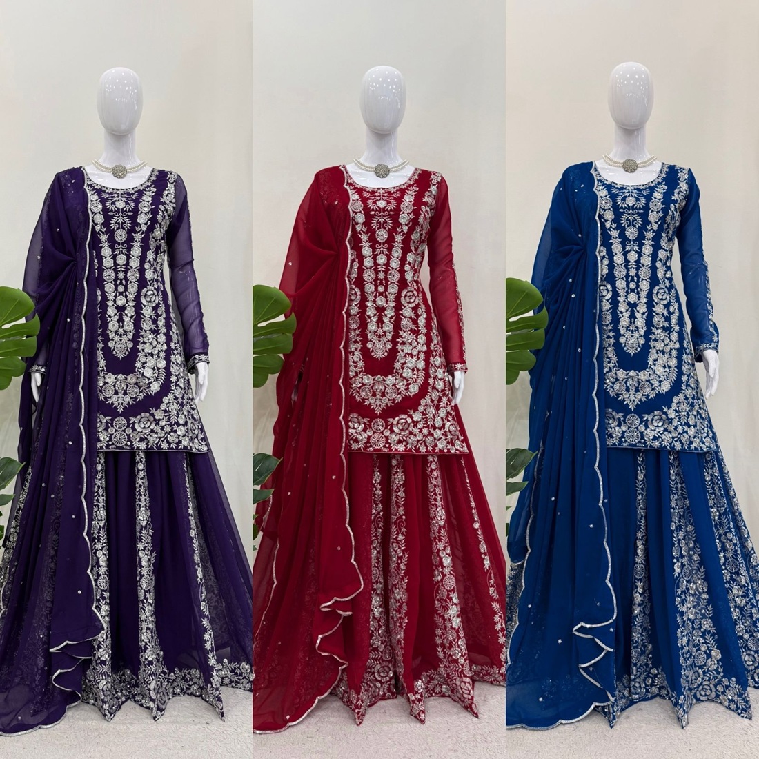 Georgette Top Palazzo Set