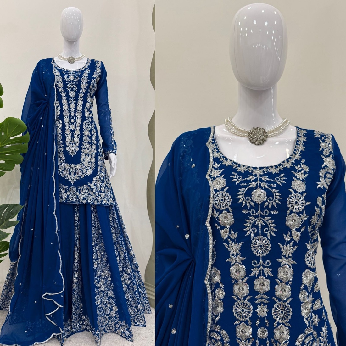 Georgette Top Palazzo Set