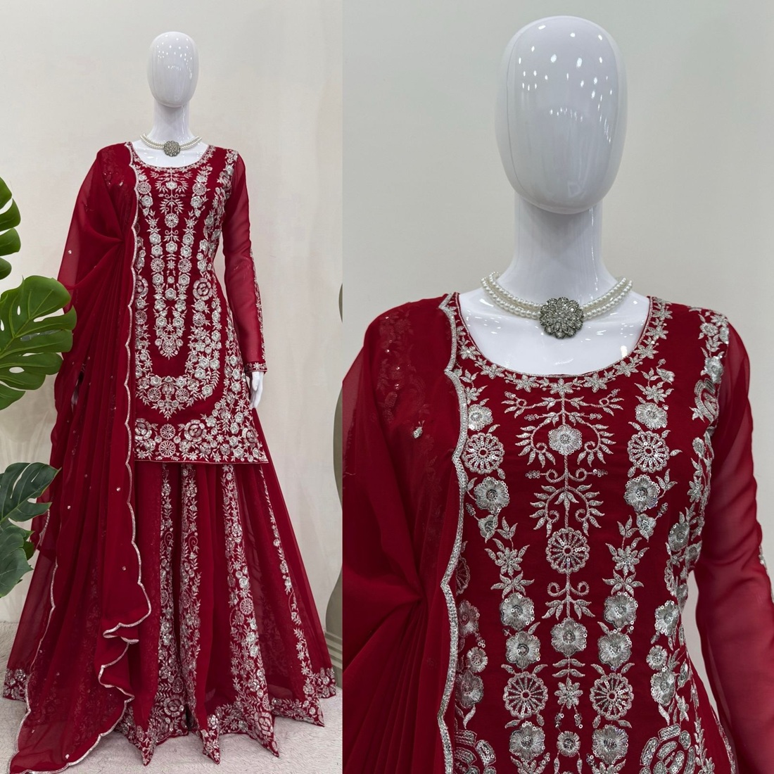 Georgette Top Palazzo Set