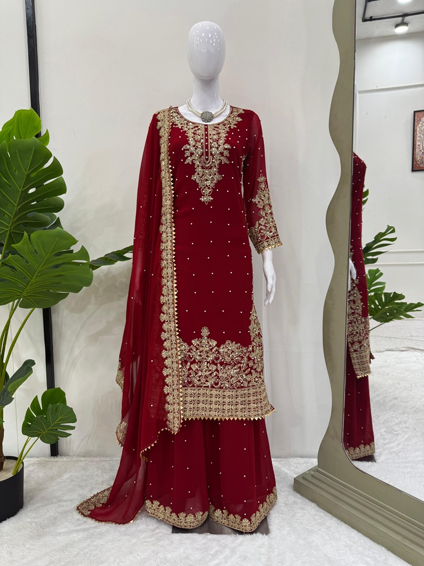 Georgette Palazzo Suit