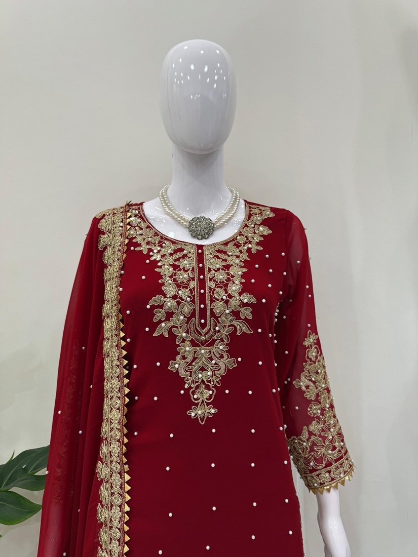 Georgette Palazzo Suit