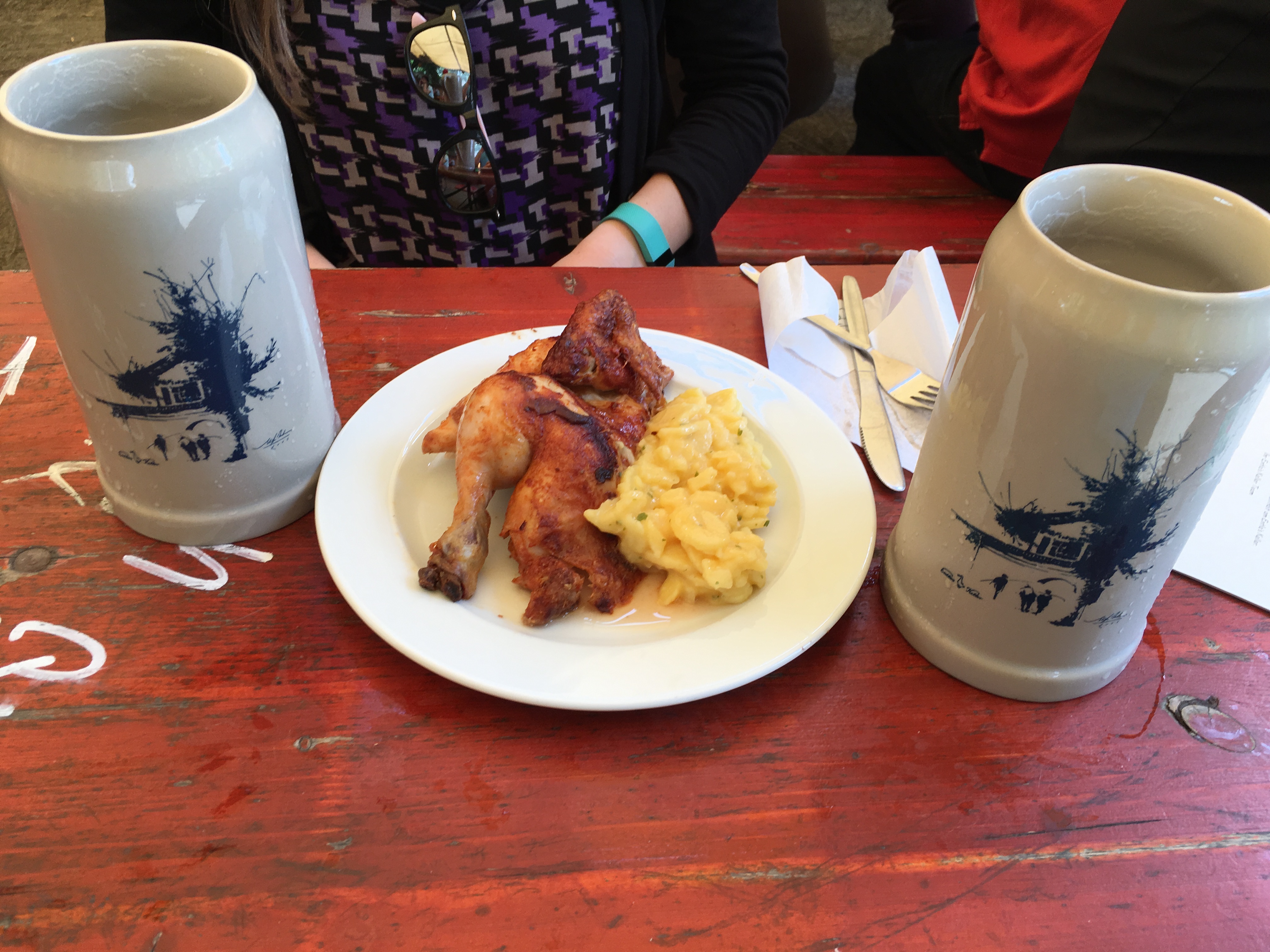 1/2 chicken and our maß