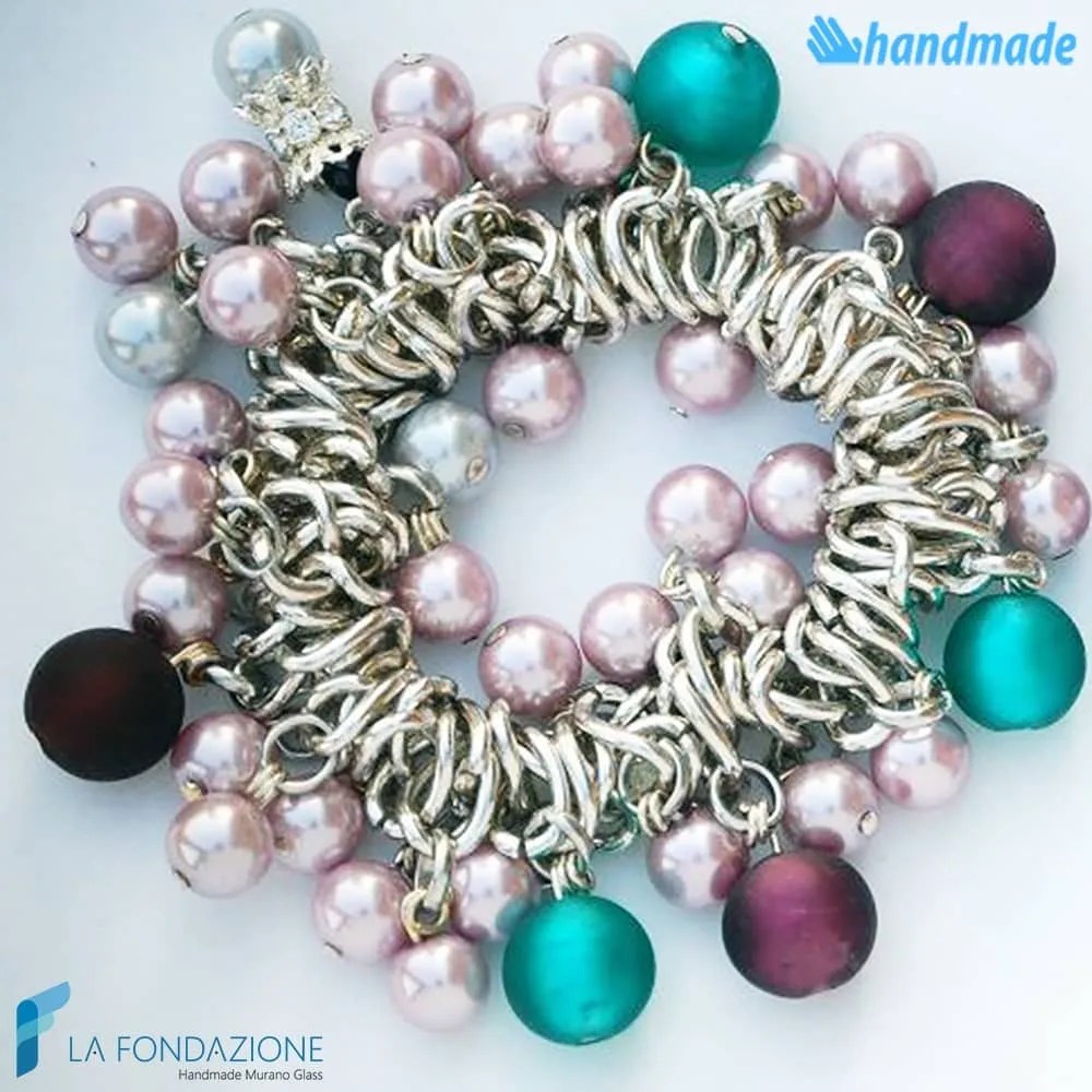 Bracciale Ely Silver in vetro di Murano - La Fondazione snc - BRAC00010