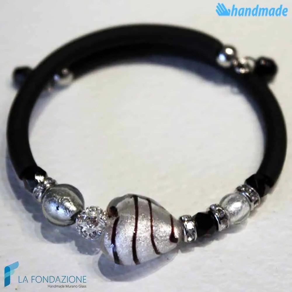 Cupid bracelet handmade Murano glass - La Fondazione snc - BRAC0031