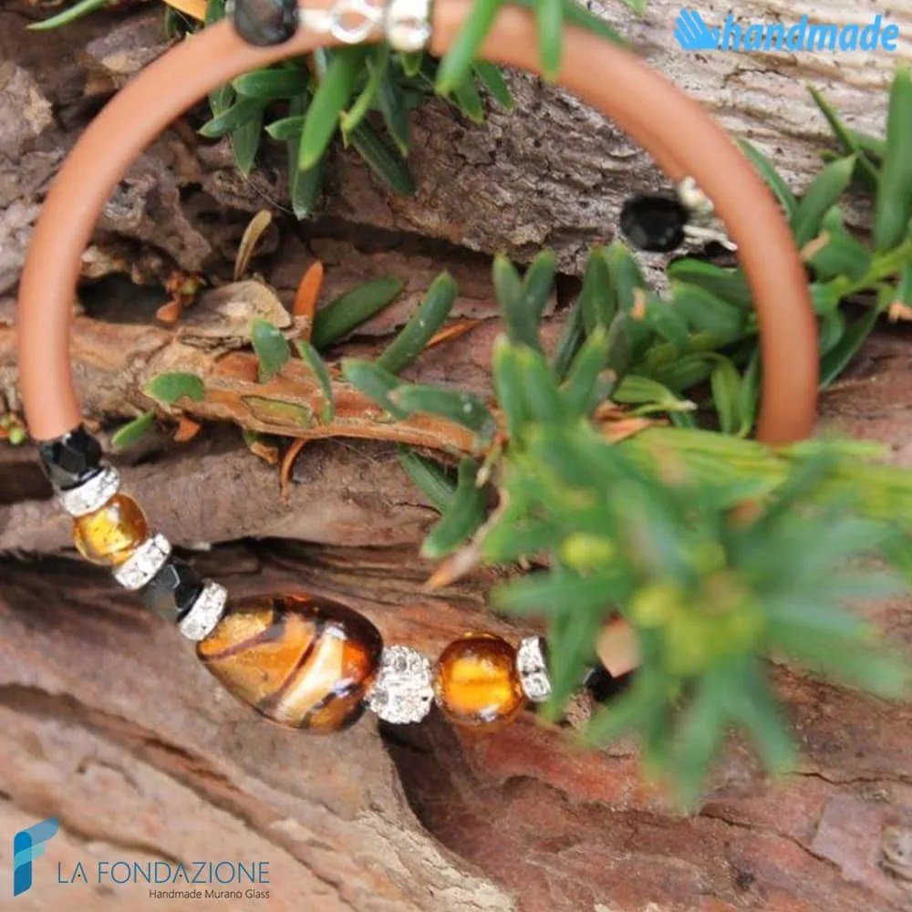 Cupid bracelet handmade Murano glass - La Fondazione snc - BRAC0031