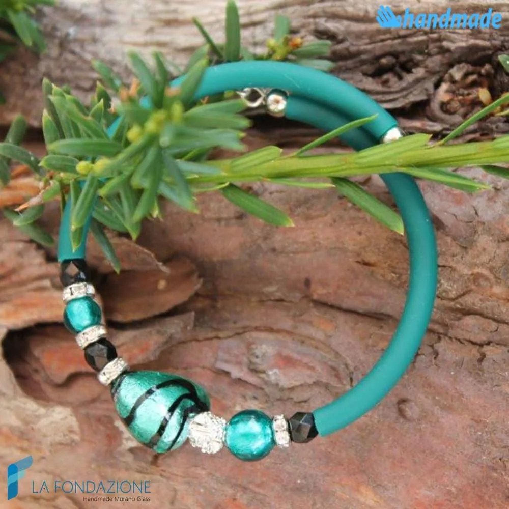 Cupid bracelet handmade Murano glass - La Fondazione snc - BRAC0031