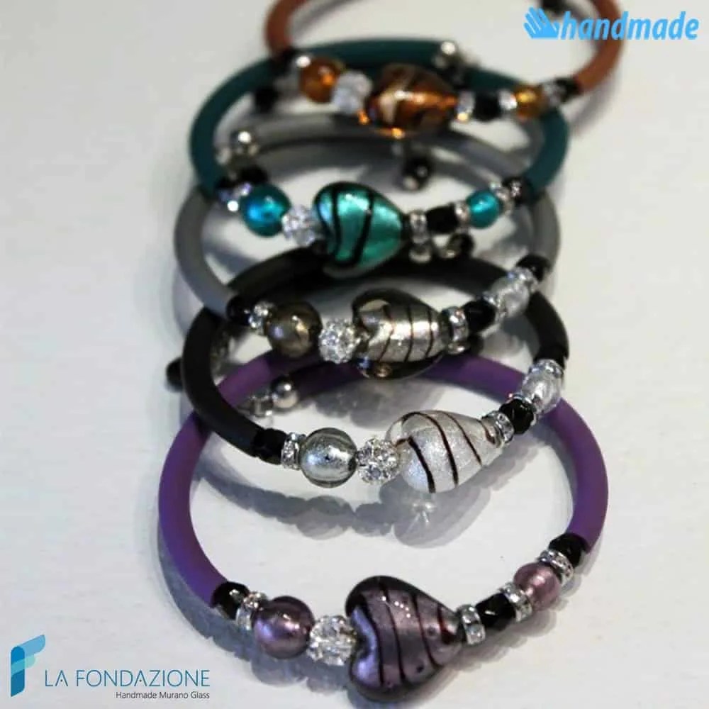 Cupid bracelet handmade Murano glass - La Fondazione snc - BRAC0031